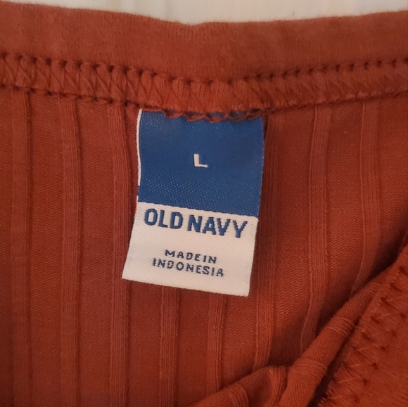 Women's Ribbed Tank Top - Rust - Picture 3 of 3